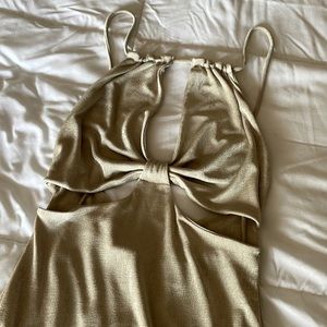 shimmer halter dress